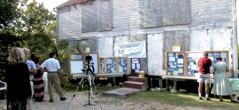 A fundraising event at Mission House before it was destroyed by Hurricane Ivan.