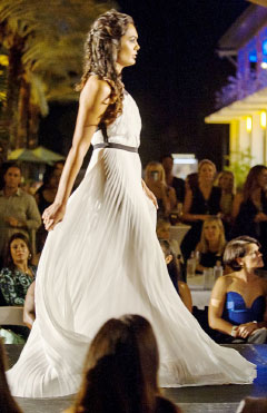 Lindsay Japal shows off a spring outfit from the Nicole Miller fashion show at Camana Bay. – Photos: Taneos Ramsay