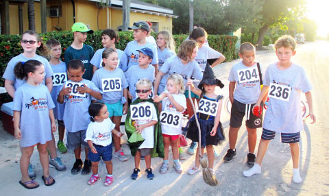The younger runners assemble at the Spooktacular fun run. - Photo: Xiomara Mejia