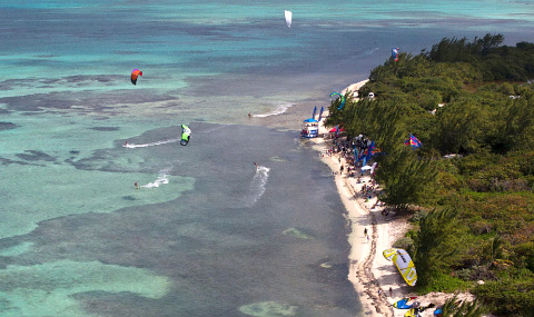 Barkers is a great location for kitesurfing.