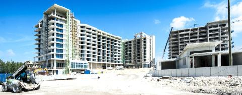 The name of the new waterfront hotel being built by Dart was inspired by the fiery sunsets over Seven Mile Beach. - PHOTO: TANEOS RAMSAY