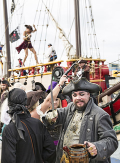 Scenes of rum swilling pirates and wenches owe more to the histories of Jamaica and the Bahamas than the story of the Cayman Islands, say historians. - Photo: Stephen Clarke