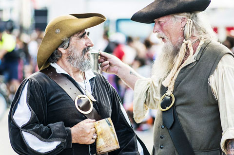 Pirates stop for a chat in the midst of the action. – PHOTO: TANEOS RAMSAY