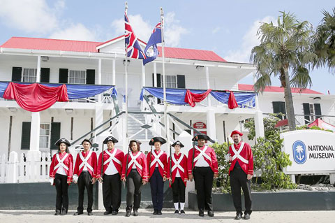 Red Coats guard the National Museum. – pHOTO: STEPHEN CLARKE