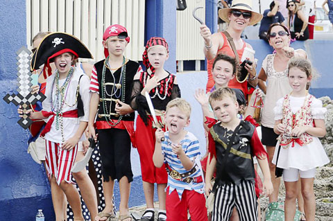 Little pirates: Youngsters get in on the act. – PHOTO: STEPHEN CLARKE