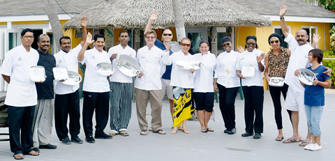 The Sister Islands Cook-off winners and judges.