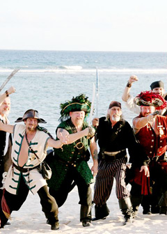Pirates arrive at a previous Bodden Town heritage day. - Photos: Jewel Levy
