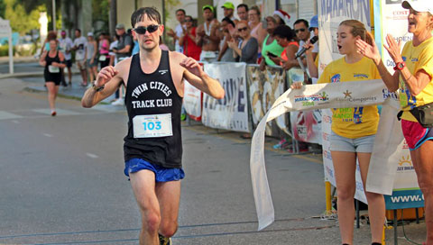 Justin Grunewald won the 2014 Cayman marathon.