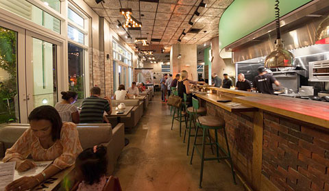 The interior of The Brooklyn Pizza + Pasta has been designed by an award-winning design team from Hong Kong.