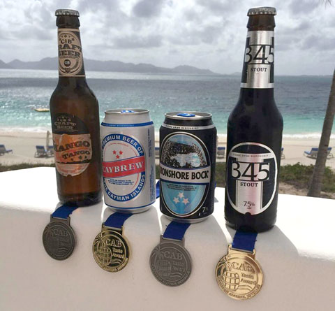 Caybrew and 345 Stout took gold at the CAB awards, and Mango Tango and Ironshore Bock won silver.