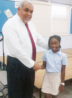 Cabinet Minister Osbourne Bodden was very impressed by Micah Leon