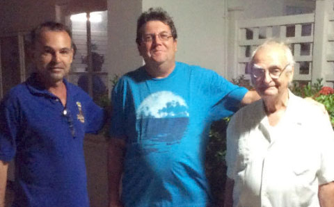 From left, Lt. Col. Martin Rickman, Chris Cooke, and Errol Rickman