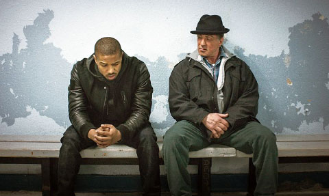 Michael B. Jordan, left, as Adonis Johnson and Sylvester Stallone as Rocky Balboa in ‘Creed.’ - Photo: Warner Bros. Pictures via AP