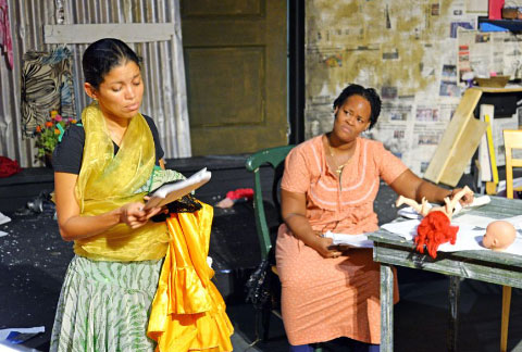 Rita Estevanovich (Katie), and Lesley-Ann Bernard (Lettie), rehearse their roles, leading up to opening night on Dec. 4.