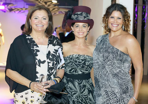 Gallery benefactor Susan Olde, curator Natalie Urquart and co-chair of the gallery