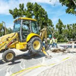 Camana Bay road closed