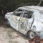 Burned-out vehicle discovered in Frank Sound