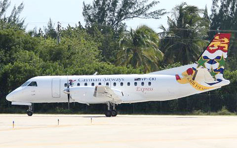 The new Cayman Airways Saab 340B+. - PHOTO: CHARLES DUNCAN
