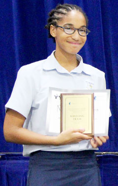 Naomi Harris was named the best individual debater in the Conyers Inter-Schools Debate Tournament, held at St. Ignatius Catholic School on Nov. 24.