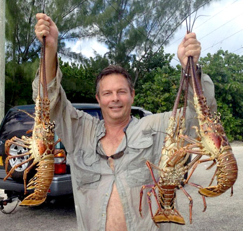 Simon Boxall snagged his bag-limit of lobster on the opening day of the season.