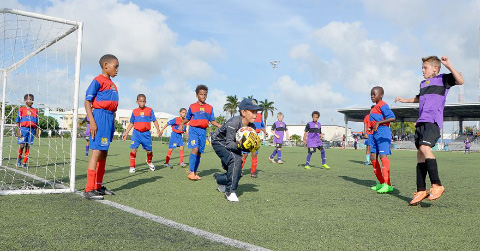 Action from the Triple C versus St. Ignatius Prep PFL Under-11 Consolation Cup game.