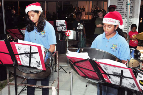 The Layman E. Scott High School steel pan band wows the crowd.