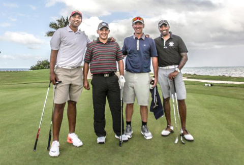 Former world number one David Duval, second from right, played with Joel Jefferson, Joey Hew and Javid Ali.
