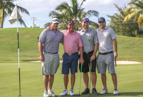 The winners: Chris Kirkconnell, Rich Beem, Serge Berube and Daniel Kirkconnell. – PHOTOS: MATT LAMERS