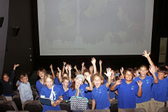 Excitement overload: Cayman International School students get ready to view