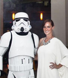 Jeremy and Tiffany Moore as a storm trooper and Princess Leia.