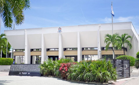 The Law Courts Building in downtown George Town