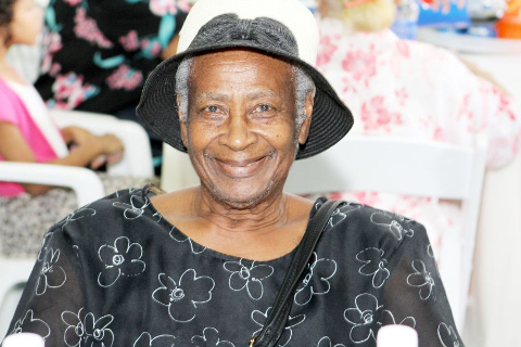 Martha Robinson stood before the crowd and recited a poem called 