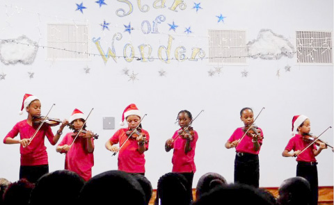 The violin performance wowed the audience.