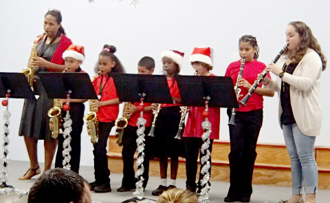 Students showed off their talents on the reed instruments.