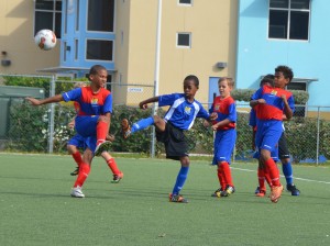 Triple C, front left and third and fourth from left, defeated George Town Primary in the Under 9 Consolation Cup final.