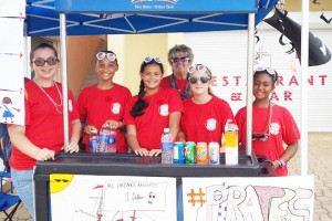 Guides raise funds at Pirates Week.