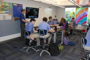 The new classrooms at Cayman International School can be reconfigured easily to suit lesson and student needs.