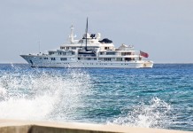 Mega-yacht settlement to pay for new mooring Paul Allen's yacht Tatoosh is blamed for anchor damage to the reef in the West Bay replenishment zone. - PHOTO: JAMES WHITTAKER
