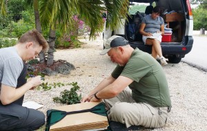 Botanists Kent Kainulainen and Paul Berry preparing to collect samples.