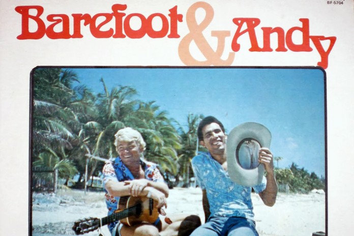 Barefoot Man and Andy 'Cayman Cowboy' Martin back in the day when online music was the stuff of fantasies.