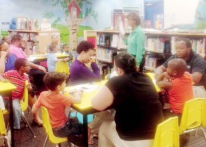 Deputy George Town Primary Principal Dorothy Bodden-Wilson leads a session at a previous workshop.