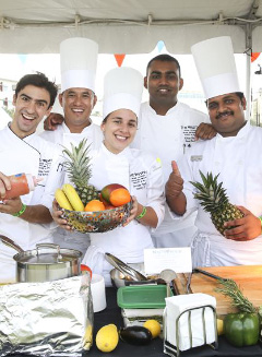 More than 30 local restaurants, including those at the Westin resort, whose staff members are pictured, offered samples of their fare at 2015