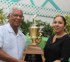 Farmer Hamlin Stephenson receives the 