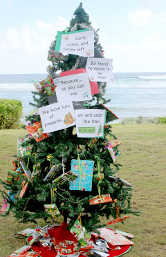 Santa left plenty of presents for the children.