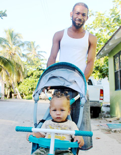 Dalvy Solomon with daughter Jacmine.