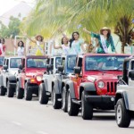 Miss Cayman motorcade on Saturday