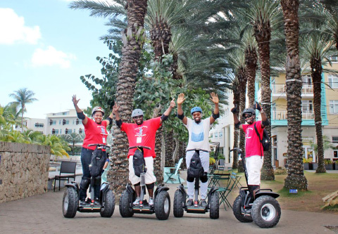 Camana Bay is the perfect venue for a Segway tour. - Photo: Elphina Jones