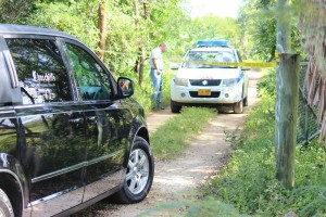 The scene of February 2014's murder-suicide in Bodden Town. Photo: Brent Fuller