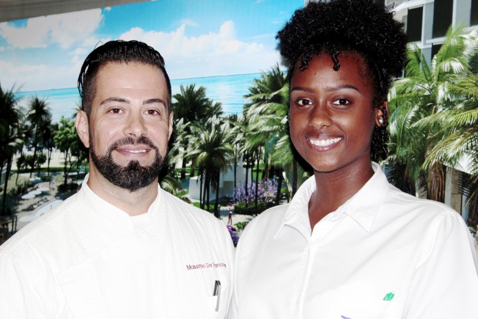 Kenniza-Anderson-with-Executive-Chef-Massimo-DeFrancesca-of-the-under-construction-Kimpton-Seafire-Resort-+-Spa