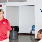 Swimming coach gives talk to John Gray students